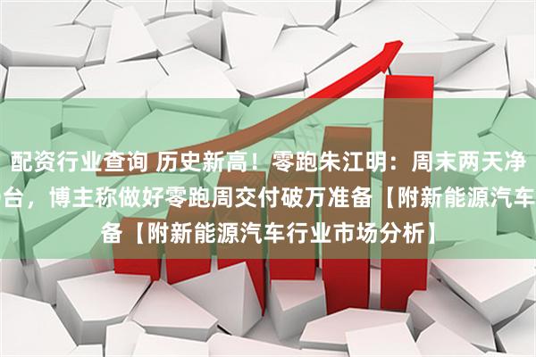 配资行业查询 历史新高！零跑朱江明：周末两天净锁单均超3000台，博主称做好零跑周交付破万准备【附新能源汽车行业市场分析】