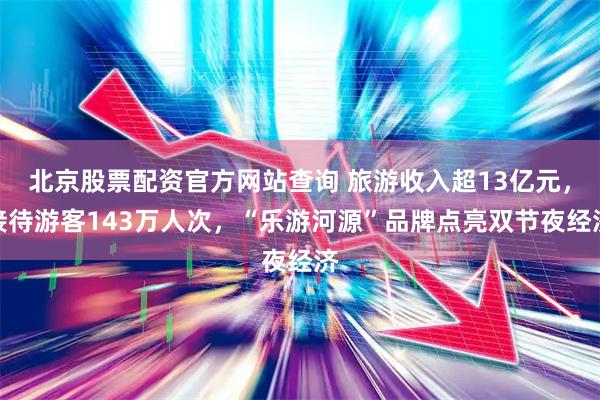 北京股票配资官方网站查询 旅游收入超13亿元，接待游客143万人次，“乐游河源”品牌点亮双节夜经济